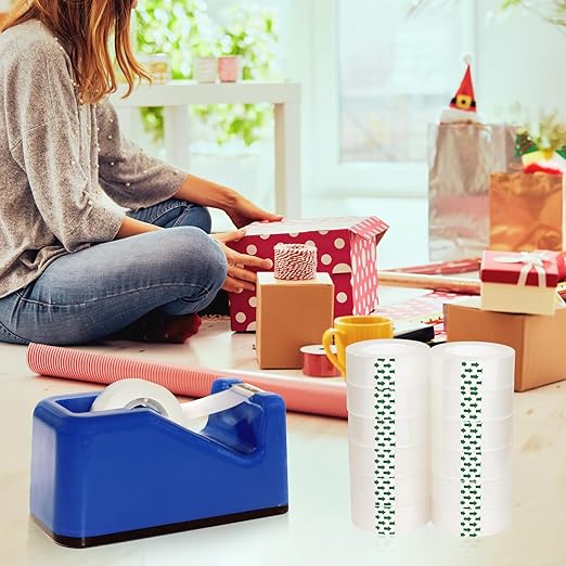 12 Rolls Clear Tape, Transparent Tape Refills, Gift Wrap Tape 3/4 * 1000 inch for Gift Wrapping for Office, Home, School