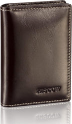 Leather Business Card Case Holder for Men & Women, Italian Calfskin