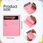 Phone Message Sticky Notes Phone Memo Pads, 6 Pads Lined Sticky Notes Pads, 4x6 inch Phone Message Pad Self Sticky Notes with Line Colorful Post Memos for Office, School and Home, 50 Sheetsx6 Pack