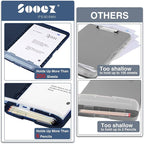 Sooez Clipboard with Storage, High Capacity Nursing Clip Board 8.5 x 11 with Pen Holder & Low Profile Clip, Plastic Clipboards Case Box, Teacher Must Haves School Office Supplies,Letter Size/ A4