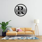 Personalized Last Name Sign, Personalized Monogram Wall Decor Personalized Metal Sign Custom Last Name Sign, Custom Metal Signs Personalized Home Decor Established Split Letter Name Monogram Signs