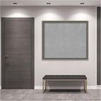 Amanti Art Grey Framed Magnetic Board 45x53 Oversize Vision Board for use with Magnets, 100% Metal Sheet to Display Items as Office Decor or for Home Organization in mudroom, Kitchen or Kids Room