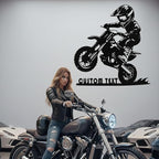 Custom Motorcycle Metal Signs Personalized Dirt Biker Name Sign Custom Garage Decor Motorbikes Wall Art Decor Motorcycle Sign Men Room D ecorate Gifts for Men Husband Rider