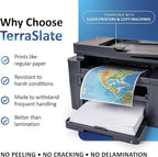 TerraSlate Copy Paper Waterproof Laser Printer, Rain Weatherproof, 5 Mil, 8.5x11-inch, 500 Sheets