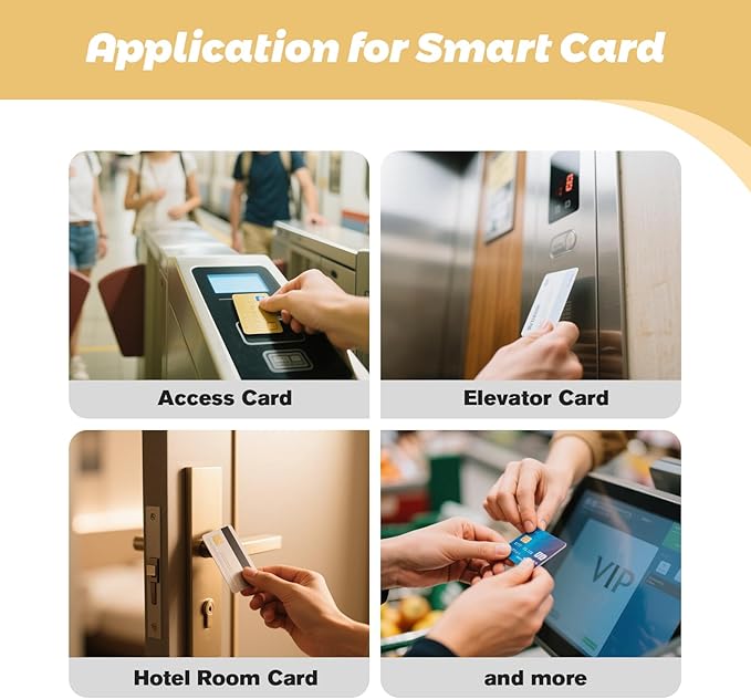 SLE4442 Contact IC Cards (Pack of 50)– ISO PVC Smart Chip Cards for Access Control Systems, Secure Storage & ID Management