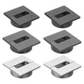 PATIKIL 2.8inch Desk Grommet, 6Pcs Cable Grommet Wire Management Cable Hole Cover Cord Organizer for Office Home Table Countertop, Black Silver Grey