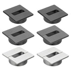PATIKIL 2.8inch Desk Grommet, 6Pcs Cable Grommet Wire Management Cable Hole Cover Cord Organizer for Office Home Table Countertop, Black Silver Grey
