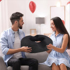 BlissTrends Donut Pillow Seat Cushion, Donut Chair Cushions for Postpartum Pregnancy&Hemorrhoids, Tailbone Pain Relief Cushion, Memory Foam Lifting Cushions for Office & Home Chairs (Black, XX-Large)