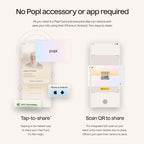 Popl Smart NFC Business Card - Sleek Modern Digital Business Card w/Instant App-Free Sharing - Customizable NFC Cards Compatible w/iPhone & Android (Prism)