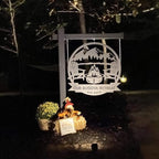 RealSteel Personalized Campfire Monogram Sign – Custom Metal Wall Art for Home, Cabin, or Campsite – Ideal Gift for Weddings, Anniversaries, Housewarmings