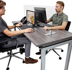 OBEX Acrylic Free Standing Screen, Divider for Desk Privacy Home & Office Partitions for Table Top Workstation, Portable Cubicle Panel for Work, 12" x 42", Clear