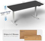 VIVO Electric 71 x 30 in Standing Desk, Memory Height Adjustment, 1B Series, Holds 220 lbs, Black Top Gray Frame, DESK-KIT-1G7B