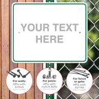 Custom Sign, Personalized Metal Signs, Customize for Office, Business, Workplace, Home, Airbnb, Delivery Green Signs, 24x30 Inches, Rust Free .063 Aluminum, Fade Resistant, Made in USA by Sigo Signs