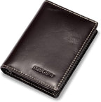 Leather Business Card Case Holder for Men & Women, Italian Calfskin