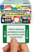 400 Conversation Cards for Coworkers – Two Fun Teambuilding Games for Work – 2.5" x 1.75" Icebreaker Question Cards to Get to Know Your Colleagues and Improve Team Dynamics