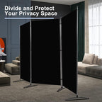 Room Divider 6FT Folding Privacy Screens, 3 Panel Partition Room Dividers w/Freestanding Design, Portable Wall Divider for Room Separtation, Fabric Screen Panel for Home Office Bedroom Dorm