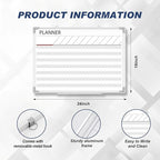 Lincia Aluminum Frame Dry Erase Board with Lines, Wall-Mounted Whiteboard for Scheduling, to Do Lists & Weekly Planning, Reusable Office Calendar for Home & Work (Make Ready Board,18"x24")