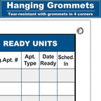 Extra Large Property Management Make Ready White Board,36X45 Inch Big Dry Erase Apartment Make Ready Checklist Schedule Board,Maintenance Status Tracker Tool for Real Estate Manager