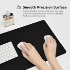 Reniteco Large Gaming Mouse Pad with Durable Stitched Edges, Non-Slip Rubber Base, Big Computer Keyboard Mouse Mat Desk Pad for Home Office Gaming Work, 31.5''x11.8''x0.12'', Black