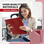 Teling 48 Pcs Clear Front Report Covers with 3 Prongs, Plastic Dark Red Presentation Folders Bulk with 3 Pockets for A4 and Letter Size Paper, 90 Sheet Capacity, Document Covers for School Business