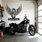 Custom Motorcycle Wheel Metal Signs Personalized Biker Name Sign Custom Garage Decor Motorbikes Wall Art Decor Motorcycle Sign Men Room Decorate Gifts for Men Husband Rider