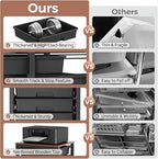 SYKIARIOL Rolling Cart with Drawers,12 Drawer Rolling Cart,Rolling storage cart with drawers,Black Rolling Drawer Cart,Teacher Rolling Cart for Classroom Storage,Craft Cart with Wooden Tabletop