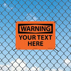 Custom OSHA Style Warning Sign 10" x 14" Aluminum Sign, Customizable "Your Text Here", by AccuformNMC Made in USA