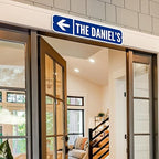 SmartSign Customize Your Own Blue Street Sign with Left Arrow | 6" x 24" 3M EG Reflective Aluminum
