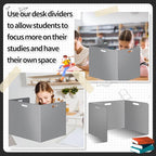 24 Pcs Desk Dividers for Students 14 × 17.5 × 14 Inch Plastic Durable and Waterproof Privacy Folders Shields Test Dividers with Classroom Privacy Boards for School Study Teacher Supplies (Gray)