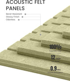 Fluxynara Large Felt Bulletin Board 48" x 36" Cork Board Alternative - 6 Pack with 40 Safe Removable Adhesive Tabs, Cork Boards for Walls Cork Board for Home Office Classroom Pin Board (Olive Green)
