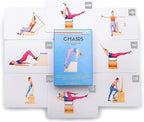 OnlinePilatesClasses Pilates Chair Deck with Video Tutorials, Fitness Flash Cards with 97 All-Levels Cards Set for Home Gym Exercise, Chair Not Included