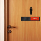 SmartSign Privacy Signs Vacant In Use Slider Door Sign for Home Bathroom Office Restroom Conference Hotel Hospital | 2.25" x 10" Plastic Black Color, Made in USA