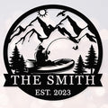 Custom Metal Outdoor Name Sign, Custom Fishing Metal Sign, Personalized Fishing Metal Monogram Sign, Fishing Gifts for Men Dad