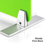 2 Pcs Sneeze Guard Clamp, Bracket Sneeze Guard Shield Base for Countertops, Stick On Heavy Duty Auminum Partition Guard Clamp, Panel Support Clamp Stand for Clear Desktop Counter Reception