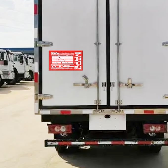 30-Pack Annual Vehicle Inspection Report Form, 3-Ply Carbonless Form and Hardboard, Includes 30-Pk Red FMCSA DOT Permanent Aluminum Adhesive Stickers, DOT Compliant