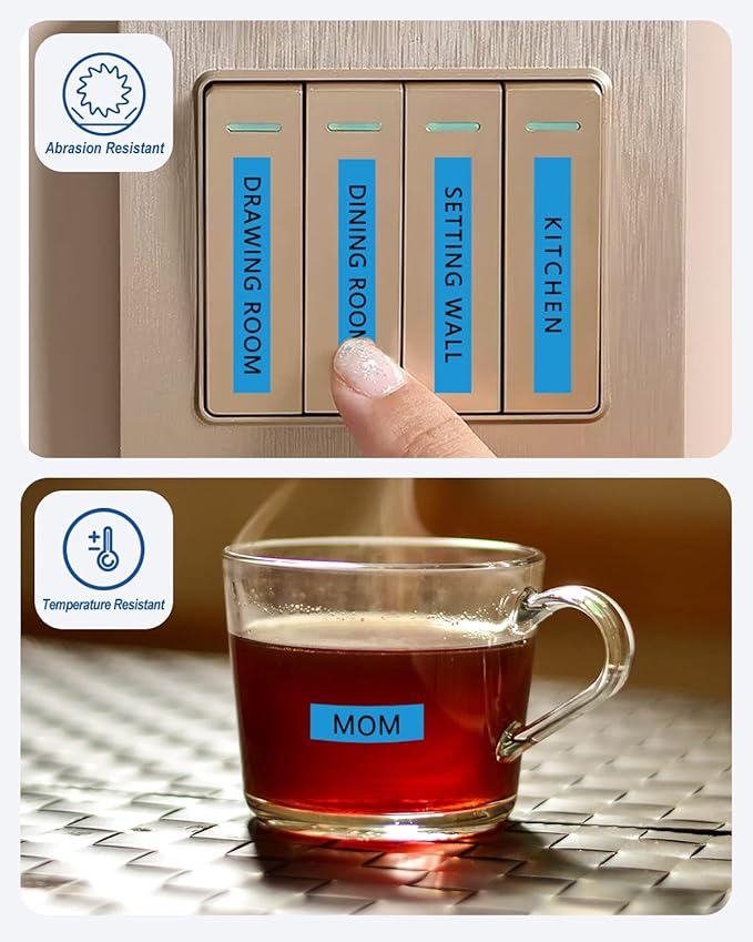 12mm 0.47 Black on Blue Laminated Tape Compatible for Brother P Touch Label Maker Tape TZe-531 TZe531 Tze Tz Tape for PT D200 D210 D220 D400 Cube, 1/2 Inch x 26.2 Feet, 3-Pack