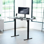 VIVO Electric 60 x 30 in Standing Desk, Memory Height Adjustment, 1B Series, Holds 220 lbs, Dark Gray Top Black Frame, DESK-KIT-1B6G-30