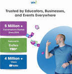 We! Connect Cards - Conversation Cards to Build Trust & Connection - Ideal Office Games, Ice Breakers & Educational Team Building Games - Featured by TEDx (60 Color-Coded Pieces)
