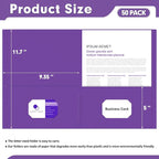 Two Pocket Folders, PANDRI 50 Pack 2 Pocket Folders, Letter Size Paper File Folder for School Office Home Business, Purple
