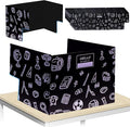 Succwoah 25-Pack Desk Dividers for Students with Privacy Shields, Ergonomic Arms Cutouts & Erasable Name Frames - Waterproof & Easy-to-Clean Test Dividers for Classroom, Exams, Office (Black)