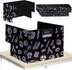 Succwoah 25-Pack Desk Dividers for Students with Privacy Shields, Ergonomic Arms Cutouts & Erasable Name Frames - Waterproof & Easy-to-Clean Test Dividers for Classroom, Exams, Office (Black)