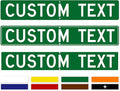 My Sign Center Custom Street Sign, 6x36 Inch, Green, Aluminum, Classic Style, Reflective, Pole or Wall Mount