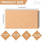 Engrowtic Dot Grid Notebook Top Spiral Notebook A5 Size Bullet Dotted Paper Hardcover Dot Journal 8.3''x 5.8'' 140 Pages Spiral Notepads for Sketching Drawing Writing School Office(Brown,12 Pcs)