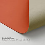 Leather Desk Mat - Non-Slip PU Desk Pad for Office and Home - Desk Organization and Accessories - Ideal for Large Mouse Pad and Desk Mats on Top of Desks (Orange,31.5"x 15.7")