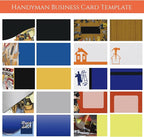 Custom Business Cards Personalized Business Cards for Small Business 300gsm Matte Paper Front & Back Sides Printed 3.5" x 2" - Handyman Template