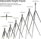 Cayer CH35 Travel Camera Tripod with Ball Head, Compact Carbon Fiber Tripod, 53.6" Compact Camera Stand，Max Load 17.6lbs for Mirrorless Cameras Video Camcorder Mobile Phone Webcam
