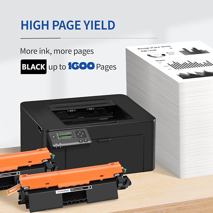 INKCLOU0 crg-047 (2 Black) Compatible Toner Cartridge Replacement for Canon 047 crg-047 crg047 for ImageCLASS LBP113W MF113W MF110/LBP110 Series, i-SENSYS LBP113W MF113W MF110/LBP110 Series Printer