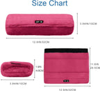 SPRING SEAON Wheelchair Armrest Covers 2 Pack Soft Memory Foam Wheelchair armrest Pads Wicking Washable for Office Transport Chair (Rose red)