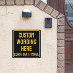 Custom Sign Bulk Personalized Metal Signs For Outdoor Indoor Business Home Store Office Yard Street Lawn Make Your Own Customized Signs With Your Logo Text Photo, 12x12inch