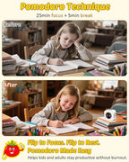 Digital Pomodoro Timer Cube 5/10/25/50min, Visual Productivity Flip Timer for Kids Classroom Desk, Custom Countdown, Silent and Sound Mode for ADHD Study Work Game Kitchen (White)